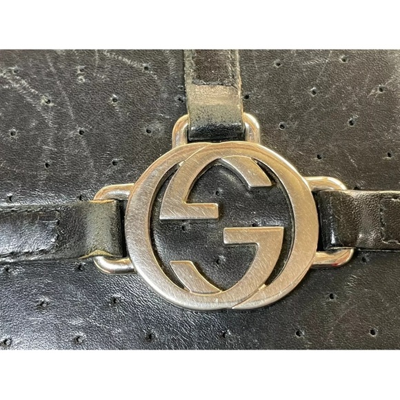 GUCCI Black Bi-fold Wallet Punching Design GG 115080 2067 - Picture 7 of 15